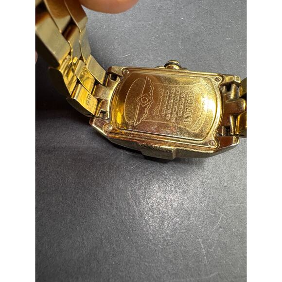 Invicta Lupah Swiss Diamond Stainless Steel Gold Tone Ladies Watch 2823 28.7mm - Picture 10 of 13
